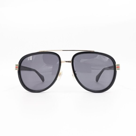 Gucci GG0447 Pilot Sunglasses Black Gray OS - Picture 1 of 15